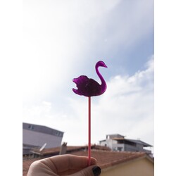 3D Kuğulu lolipop şeker 
