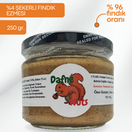 Az Şekerli Fındık Ezmesi 250 Gr. - Taneli Yoğun Kıvam