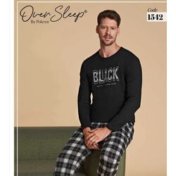 Over sleep Erkek penye pijama takımı