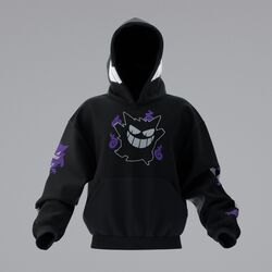 Gengar Pokemon Oversize Unisex Hoodie Kapüşonlu Sweatshirt