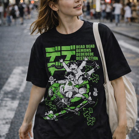 Dead Dead Demon's Dededede Destruction Green Oversize Unisex T-Shirt 