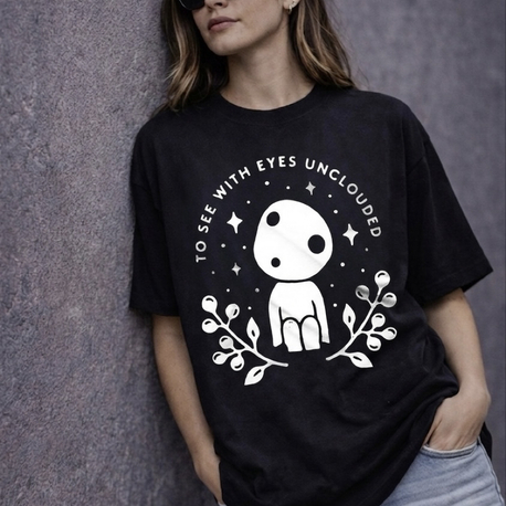 Miyazaki Princess Mononoke Kodama Oversize Unisex T-Shirt