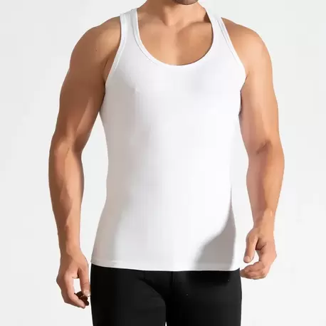 Tutku Erkek Ribana Spor Atlet – Beyaz | 6'lı Set %100 Pamuk Konfor Serisi