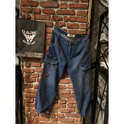 Kargo Cepli Koyu Mavi Denim
