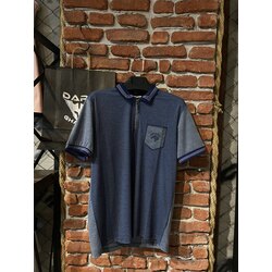 Stefano Ricci Mavi Polo Yaka Tişört