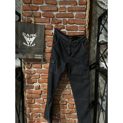 Erkek Siyah Denim Paça Detaylı Pantolon