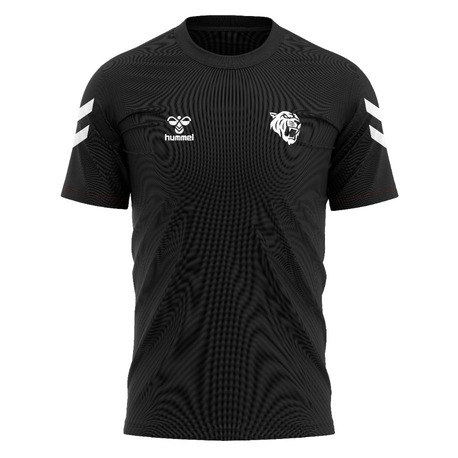 Dark Passage x Hummel Pamuklu Bisiklet Yaka T-Shirt Siyah
