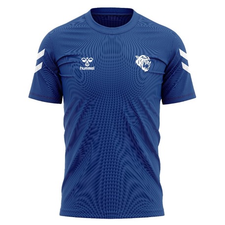 Dark Passage x Hummel Pamuklu Bisiklet Yaka T-Shirt Saks Mavi