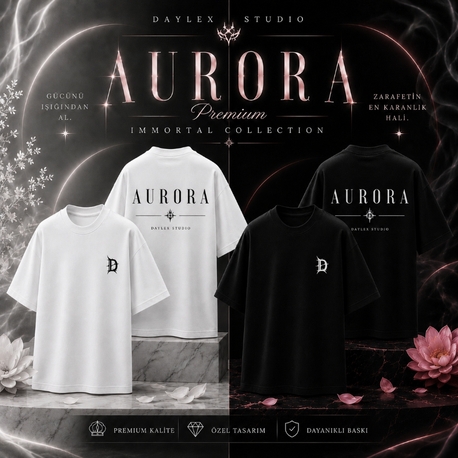 AURORA Premium Kadın Oversize Tişört