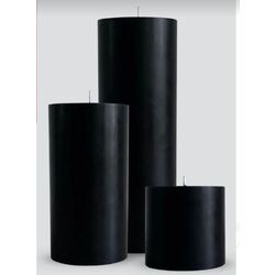 Silindir Blok Mum Serisi-Saf Soya Wax ile El Yapımı Doğal Mum