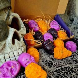 Halloween Kuru Kafa 5 Model 10' Lu Set 130 Gram Lüks El Yapımı Soya Wax Melts Buhurdanlık Mumu 