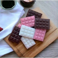 Mini Çikolata 12' li Set 45 Gram Lüks El Yapımı Soya Wax Melts Buhurdanlık Mumu