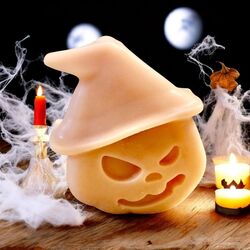 Halloween Şapkalı BalKabağı Model 50 Gram Lüks El Yapımı Soya Wax Melts Buhurdanlık Mumu