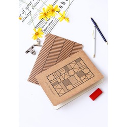 Vintage - A5 Defter - 2 Adet – Çizgisiz – Çoklu Defter