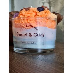 Çilek & Vanilya Kokulu Doğal Vegan Mum-El Yapımı-