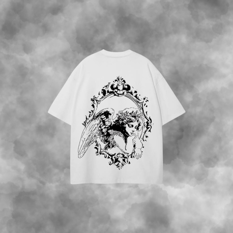 ANGEL-Arka Ve Ön Baskılı Unisex Premium Tişört 