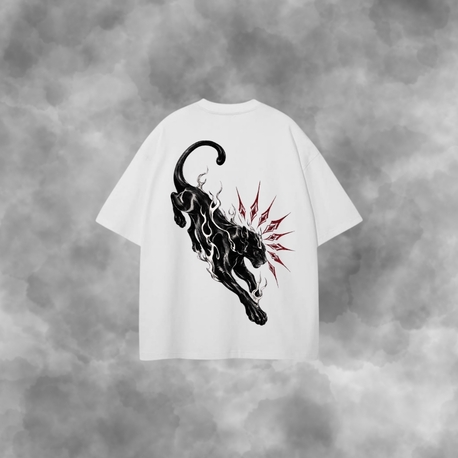 PANTHER-Arka Ve Ön Baskılı Unisex Premium Tişört 