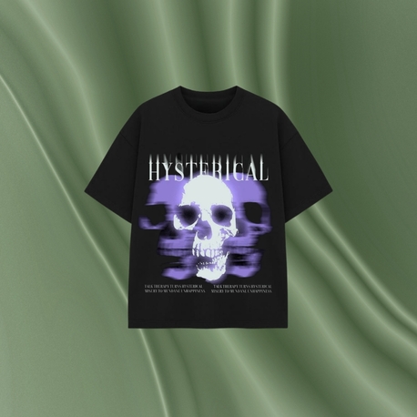 HYSTERICAL-Unisex Premium Siyah Tişört 