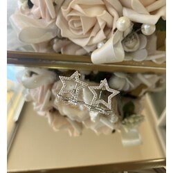 Silver taşlı yıldız küpe