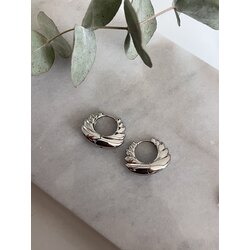 Xuping Silver Tırtıklı Küpe