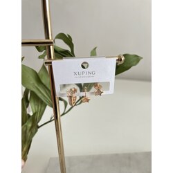 3Lü Taşlı Yıldız Vip Küpe