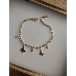 Xuping 14K Kelebek Charm Bileklik 