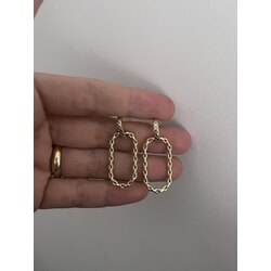 Xuping 14K Sarkıntılı Zincir Küpe