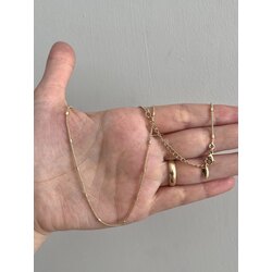 Xuping 14K Mini Kübik Dorika Zincir 