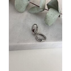 Xuping Silver Ortası Taşlı Küpe