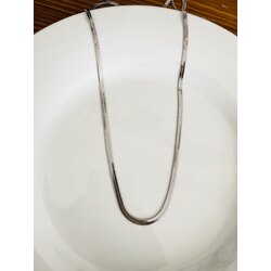 İtalyan Ezme Zincir Gümüş Kalın (60 cm)