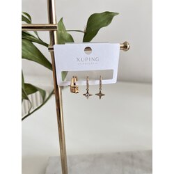 3lü Kutup Yıldızı Vip Küpe