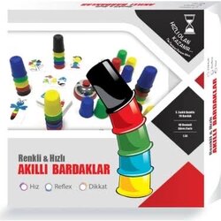 Ritoys Renkli ve Hızlı Süper Pratik Akıllı Bardaklar Eğitici Zeka Oyunu