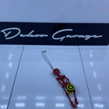 İskelet Ayna Süsü Bass Tutan Model Kırmızı