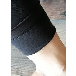 Dalgıç kumaş içi şardonlu (tüylü) yüksek bel siyah tayt (S-5XL)