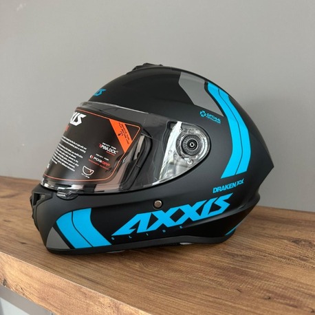 ️ Axxis Draken S Slide B7 Mat Fluor Mavi Kask