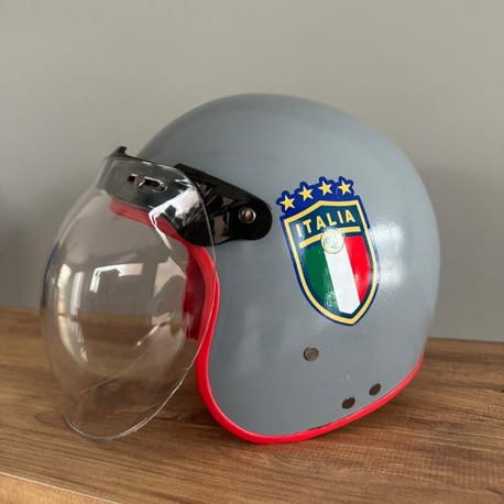 RETRO YARIM KASK GRİ