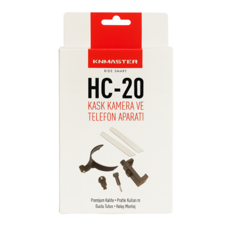 Knmaster HC-20 Motosiklet Kask Çene Yapıştırıcılı Telefon Ve Aksiyon Kamera Tutucu Full Set