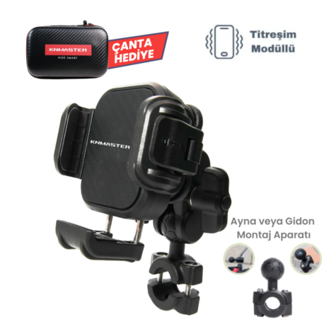 ️ Knmaster TT-870 Titreşim Engelleyicili Motosiklet Telefon Tutucu