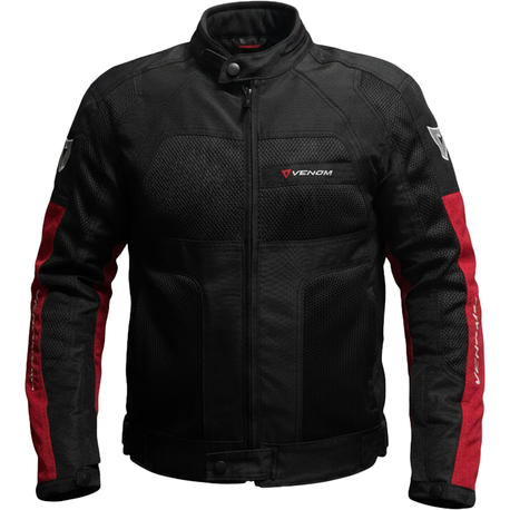 VENOM Dynamic 4 Mevsim Motosiklet Montu - Siyah/Kırmızı