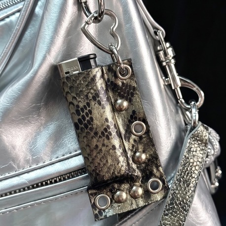 snake skin pattern leather case