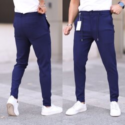 Likralı double paça jogger