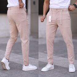 Likralı double paça jogger