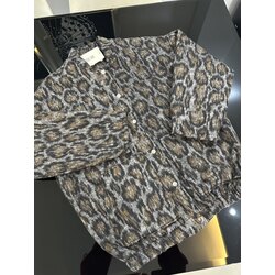 Leopar desen kaşe ceket 