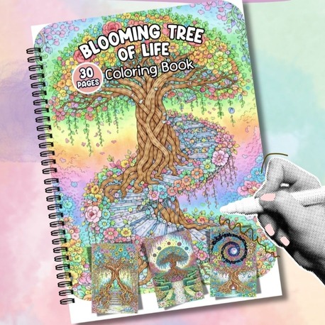 Blooming Tree of Life Boyama Kitabı (A409)