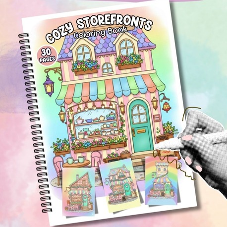 Cozy Storefronts Boyama Kitabı (A411)