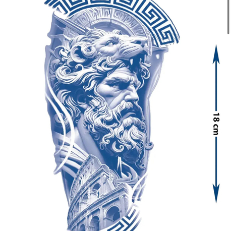 sonradan kararann Zeus desen geçici dövme
