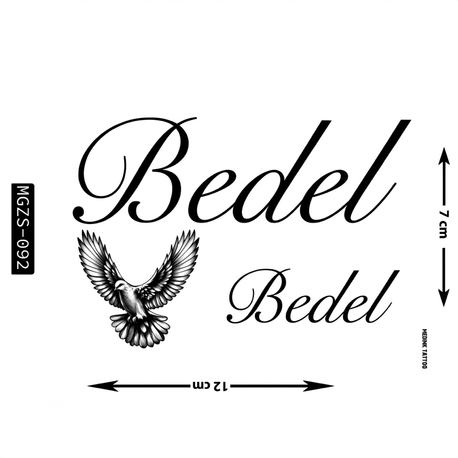 sonradan kararan  bedel  yazi  desen  gecici  dovme