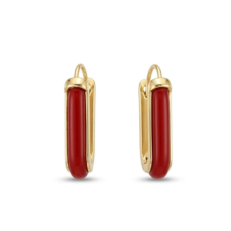 Bordo gold küpe