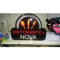 ROVA  Yazılı Tabelası 3D LED Tabela Logo Hazır Tabela Neon Etkili Işıklı Kutu Harf Tabela