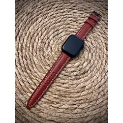 Mürdüm Rengi Apple Watch Deri Kordon